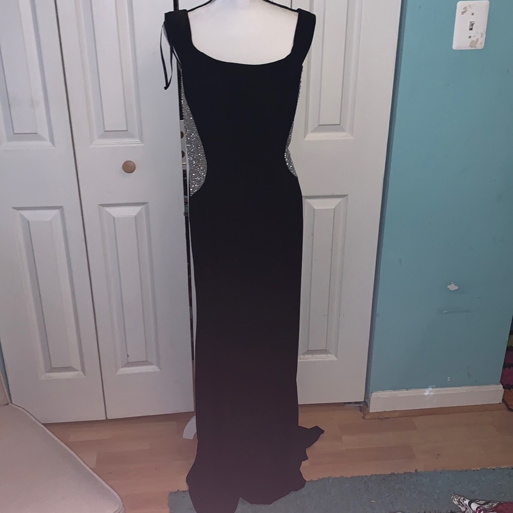 Xscape Side Illusion Evening Gown